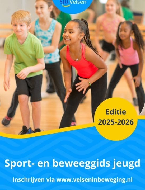 foto van de voorkant van de sport- en beweeggids jeugd editie 2025-2026