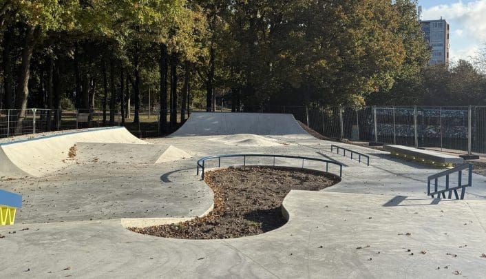 Afbeelding van nieuwe skatebaan in Santpoort