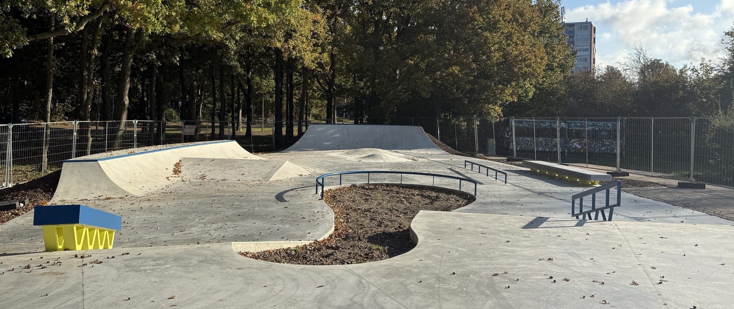 Afbeelding van nieuwe skatebaan in Santpoort